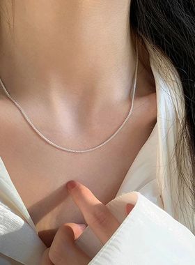 S925 Sterling Silver Adjustable Pull Type Snake Chain