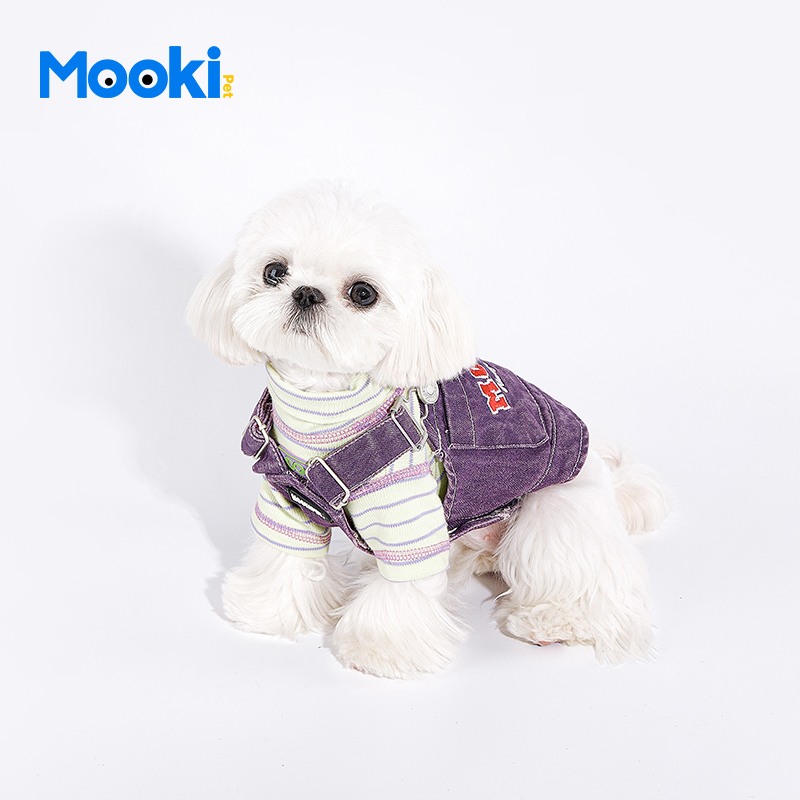 mookipet狗狗衣服2023新款中小型犬比熊雪纳瑞法斗三色可牵引背带多图4
