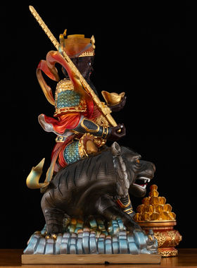 【台湾纯铜武财神像】招财摆件