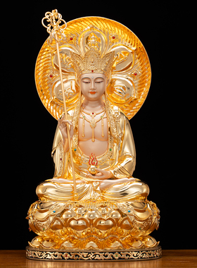 台湾纯铜娑婆三圣佛像家用摆件