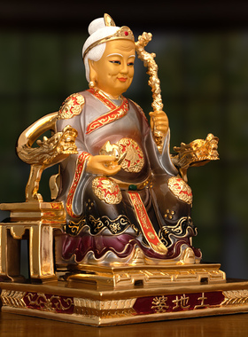 纯铜鎏金家用福德正神土地公