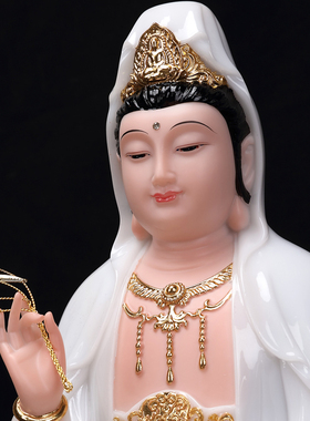 观音菩萨家用汉白玉南海观世音