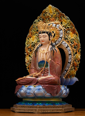 （失蜡法工艺）纯铜大势至菩萨