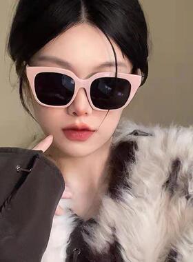 复古墨镜方圆脸太阳镜女防紫外线个性202新款显瘦显小脸拍照神器