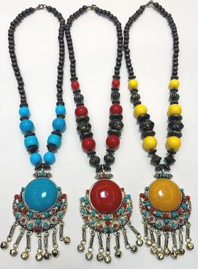 敦煌风做旧重工项炼女款覆古欧美风夸张多层雕刻锁骨炼度假风配饰