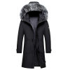 Factory direct sales winter men's white duck down down jacket couples mid-length thickened warm hooded top jacket