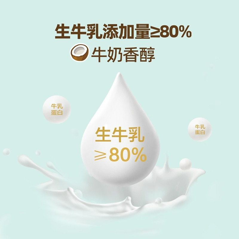 君乐宝清爽椰子牛奶180ml*12袋装生牛乳双蛋白儿童学生营养早餐奶 - 图1