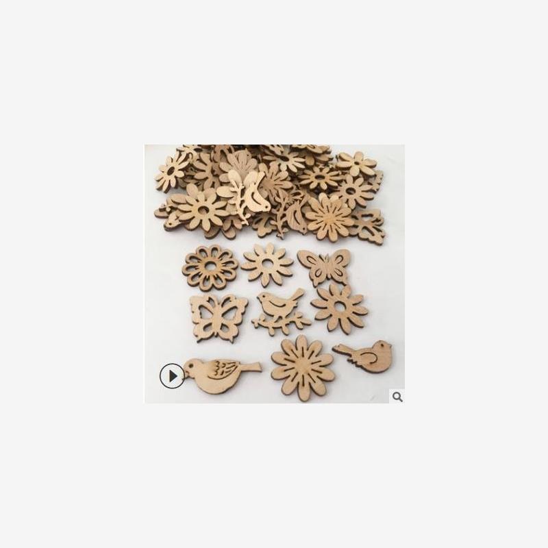 50pcs New Year Natural Wood Christmas Tree Ornament Wooden - 图2