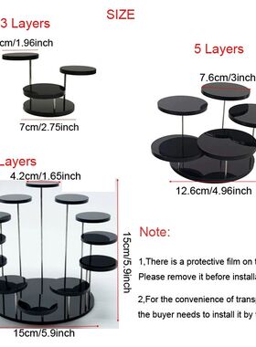 3/5/12 Layers Fashion Temperament/Black Sense of Acrylic Per