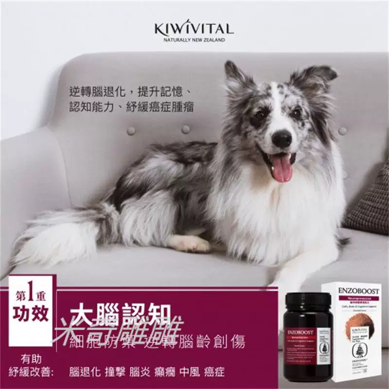 [新西兰KIWIVITAL宠物专用松树醇脑神经配方抗衰老 猫猫狗狗用26年]