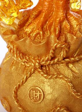 现代家居装饰品办公室桌客厅招财树发财树聚财摇钱树工艺品小摆件