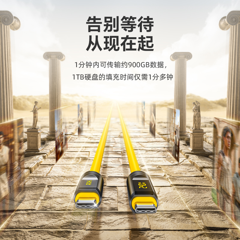 Aohi奥海阿多尼斯USB4 2.0支持雷电5全功能数据线80/120Gbps快充PD双头typec高清8K高速5A充电传输线拓展坞 - 图1