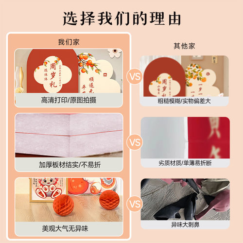 龙宝宝周岁生日布置kt板背景墙装饰生日氛围场景道具男女孩周岁礼 - 图3