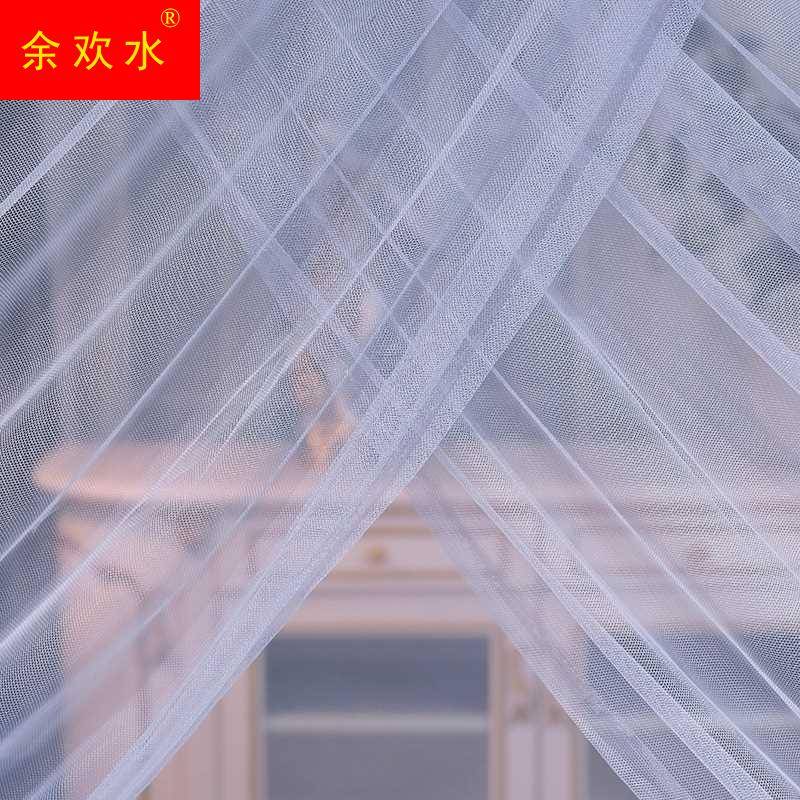 蚊帐带支架帐子家用加密文账1一米八8五5二2两米长m乘1.8米宽的床