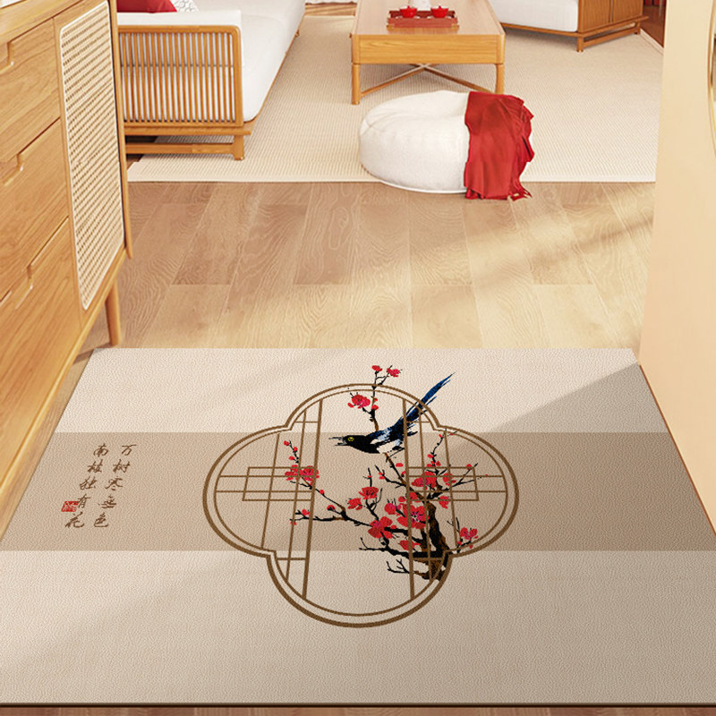 柿柿如意地垫入户门垫皮革可擦免洗新年寓意进门地毯门口门厅脚垫,淘宝优惠券,粉丝福利购,淘宝优惠卷