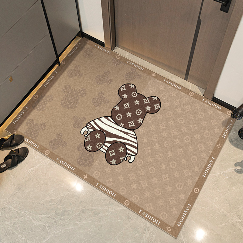 潮牌皮革地垫入户门垫进门垫子PVC耐脏防滑防水可剪裁家用地毯,淘宝优惠券,粉丝福利购,淘宝优惠卷