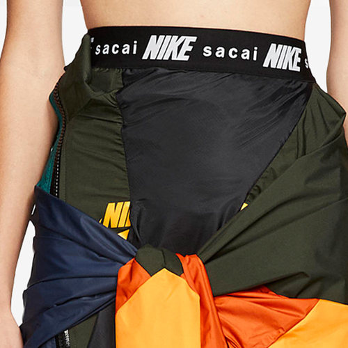 Nike/耐克正品 x Sacai skirt女子拼接运动短裙裤CD6299-010 - 图0