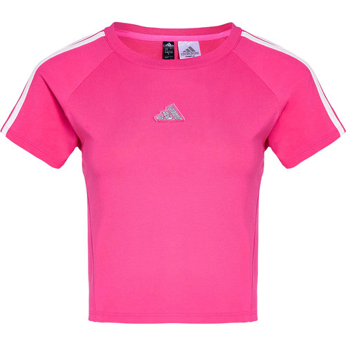 Adidas/阿迪达斯正品DANCE T-SHIRT女士修身短款短袖T恤KS0278 - 图3