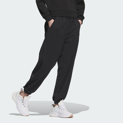 Adidas/阿迪达斯正品冬季新款女子束脚梭织运动长裤IP7079 - 图0