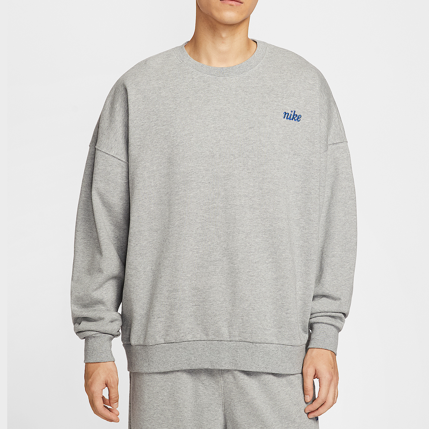 Nike/耐克正品2025 Club男士运动宽松圆领针织套头衫IB8360-063 - 图0