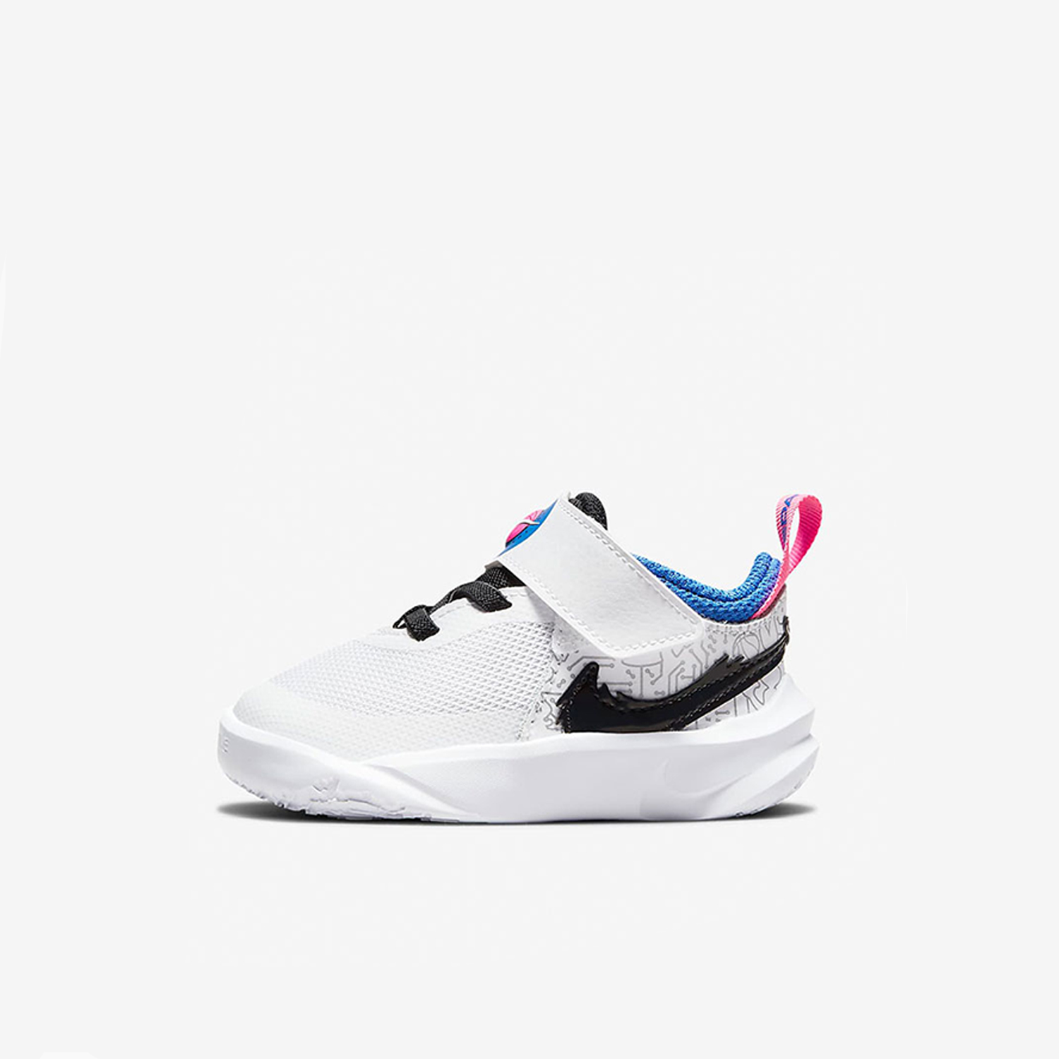 Nike/耐克正品Space Jam婴童休闲轻便透气魔术贴运动鞋DH8054-100 - 图0