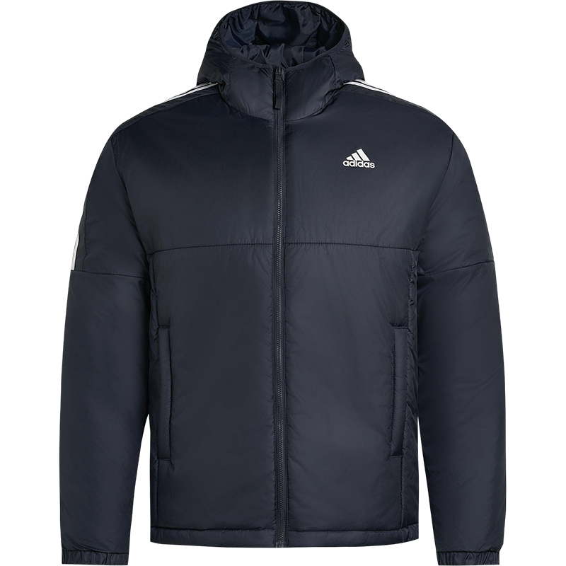 Adidas/阿迪达斯正品2025秋季款男士经典保暖运动连帽棉服KF6757 - 图3