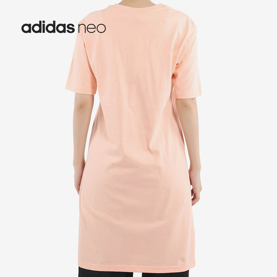 Adidas/阿迪达斯官方正品NEO 女子圆领休闲运动短袖连衣裙 DM2032