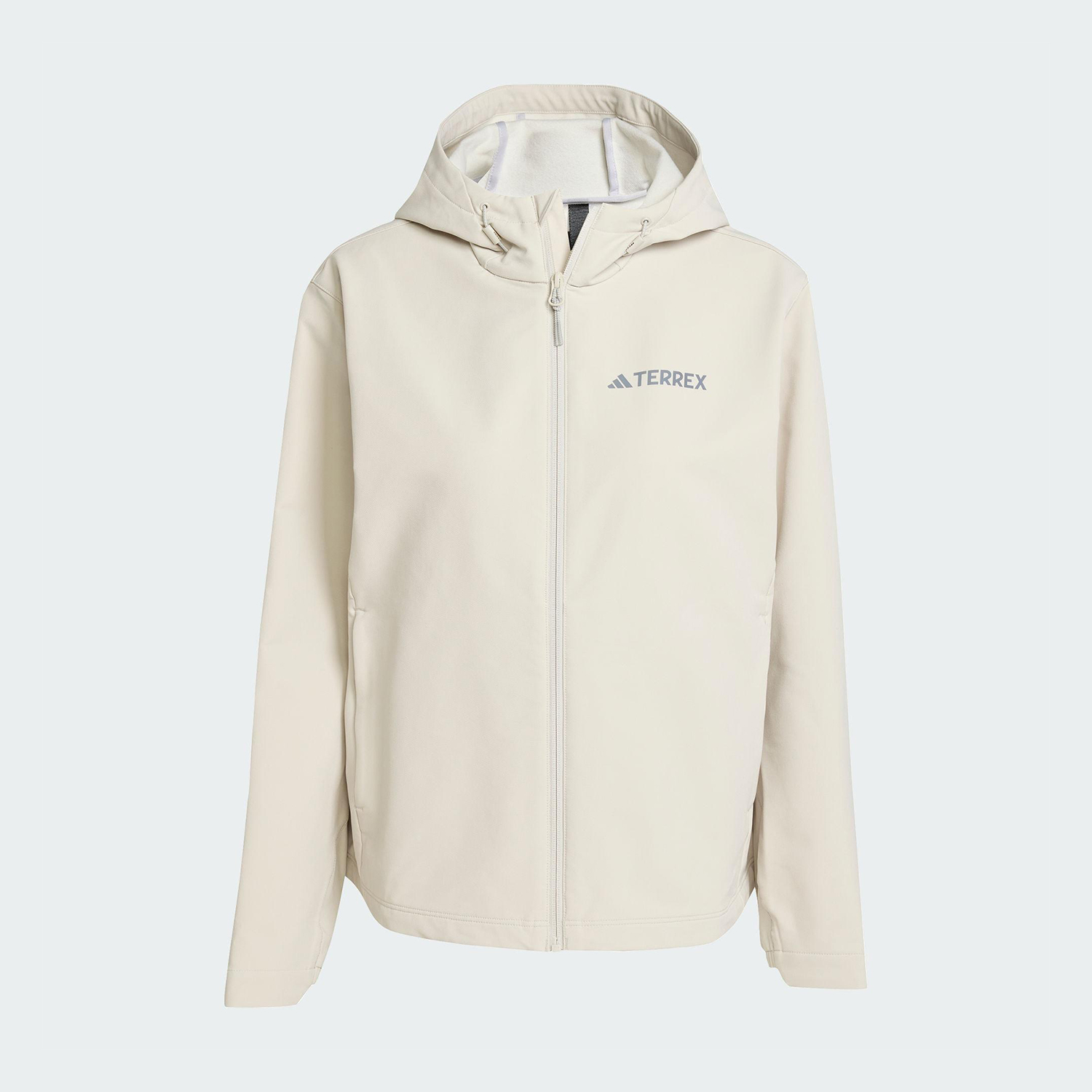 Adidas/阿迪达斯正品2025女士拉链户外保暖宽松软壳外套JV6235 - 图2