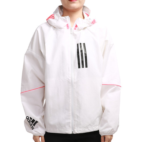 Adidas/阿迪达斯正品W.N.D.女子秋季休闲运动连帽夹克外套GF0131 - 图3