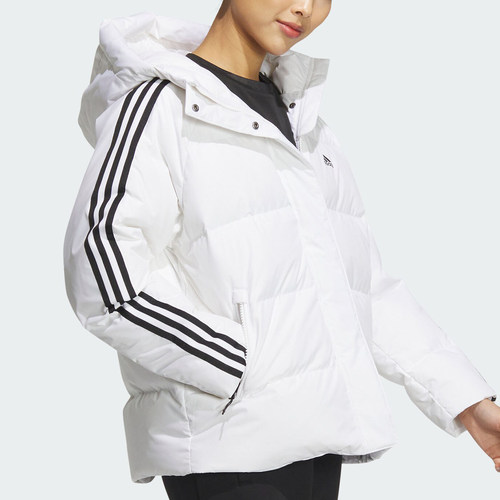 Adidas/阿迪达斯正品冬季新款女子保暖连帽运动羽绒服IT8721 - 图0