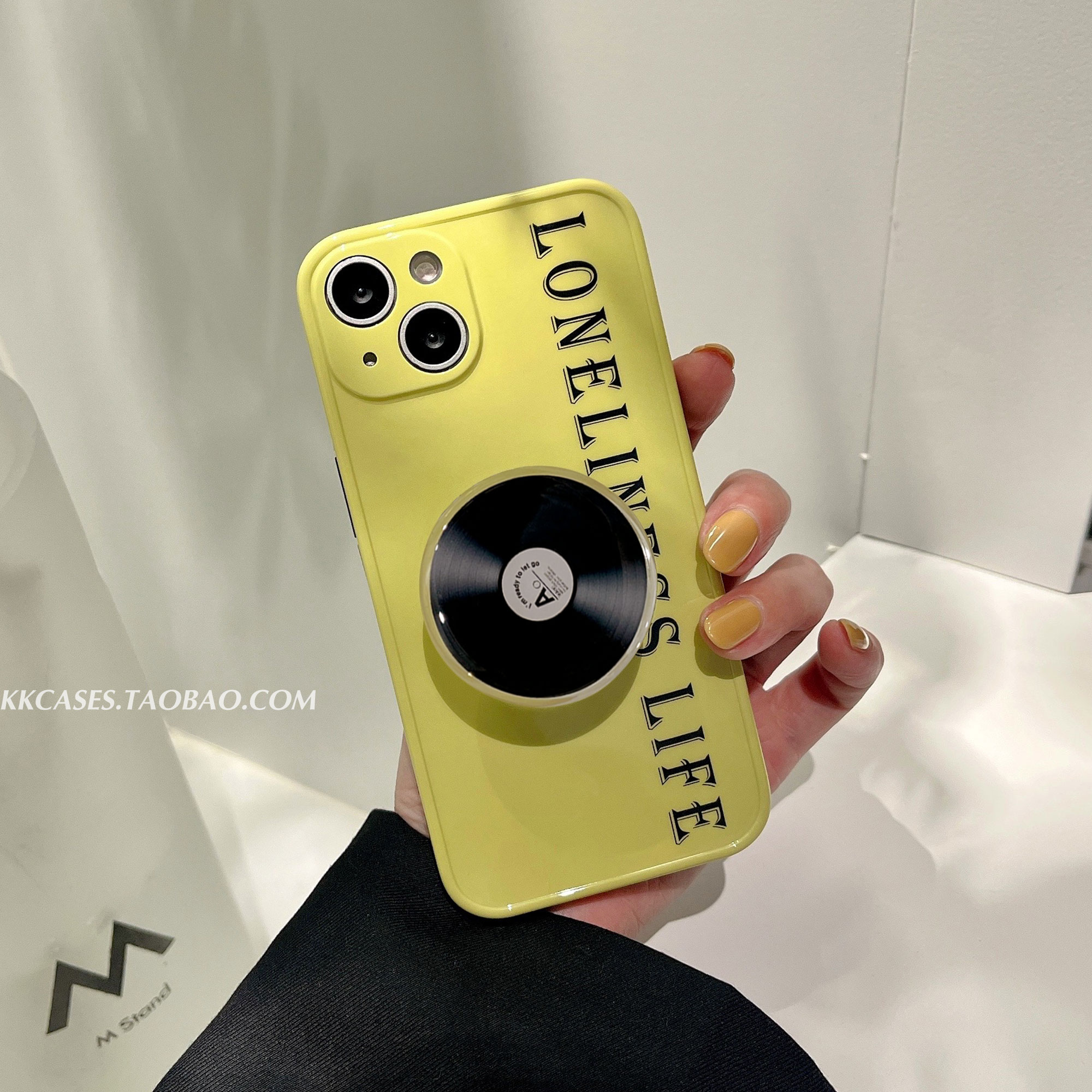 iphone14promax复古CD支架15小众高级感黄色12手机壳13苹果16pro文字17英文字母镜头适用全包17保护套