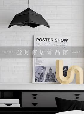 北欧风样板间高级感家居花瓶摆件