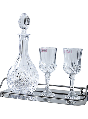 酒柜轻奢玻璃酒杯酒具醒酒器样板房间售楼处餐桌软装饰品摆件欧式