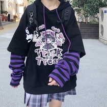 Japanese casual cartoon long sleeve anime hoodie women hip