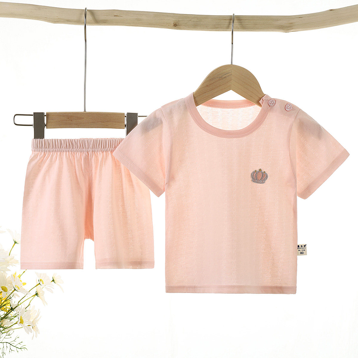 宝宝纯棉短袖套装中小童全棉t恤短裤两件套男女儿童半袖套装童装,淘宝优惠券,粉丝福利购,淘宝优惠卷