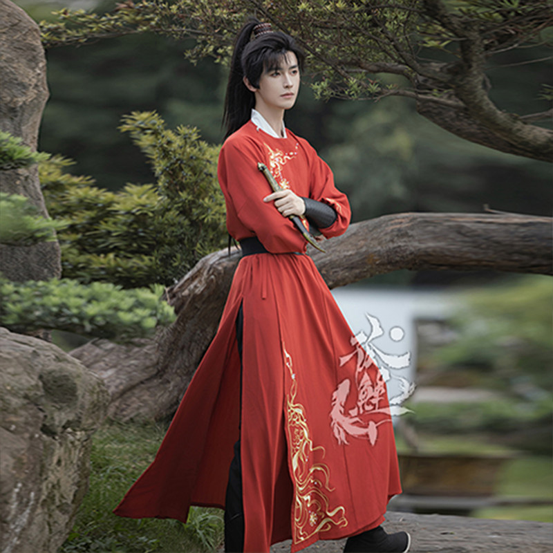 孤鲤原创【绪风】汉服男女圆领袍帅气酷飒侠客日常套装仙古装绣花,淘宝优惠券,粉丝福利购,淘宝优惠卷