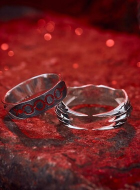 新款黑王华铠戒指二次元动漫卡通