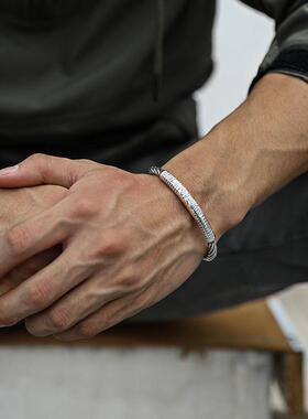 时尚藏式六字真言手镯心经开口复