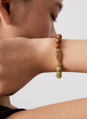 双鱼串珠手链阿拉善玛瑙