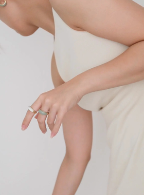 玉石简约款戒指新中式