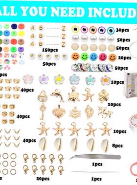 10000Pcs/Box 6mm Clay Bracelet Beads for Jewelry Making Kit