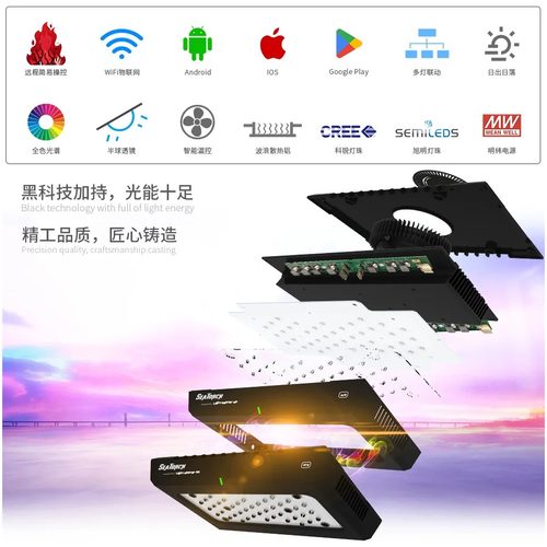 Seatorch施特驰LM 12 15 25 35珊瑚灯海缸爆藻灯全光谱海水主缸灯 - 图0