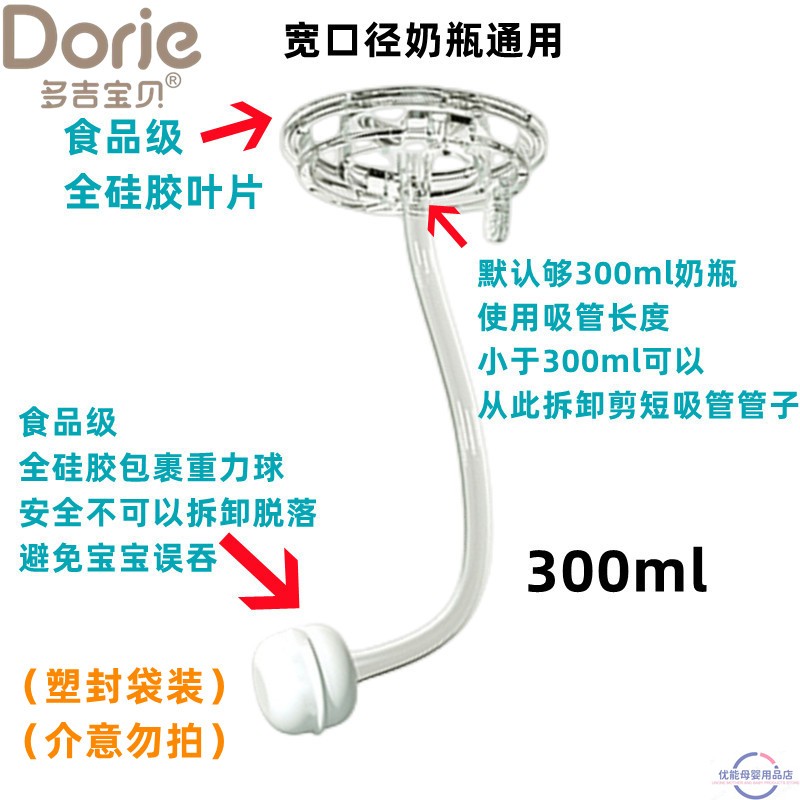 贝优能手柄盖子螺牙AB款叶片吸管重力球配件一代宽口径奶瓶专用