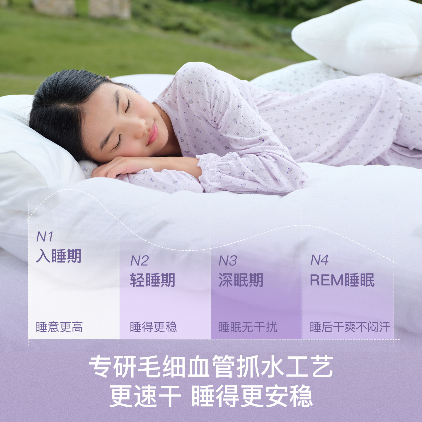 likeuu儿童碎花莫代尔家居服呼呼睡衣