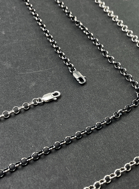 司昙925银O字情侣银项链