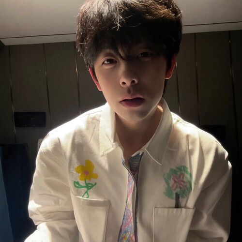追梦eeeeartmonster创意设计感蜡笔手绘领带衬衫男趣味学院风衬衣 - 图3