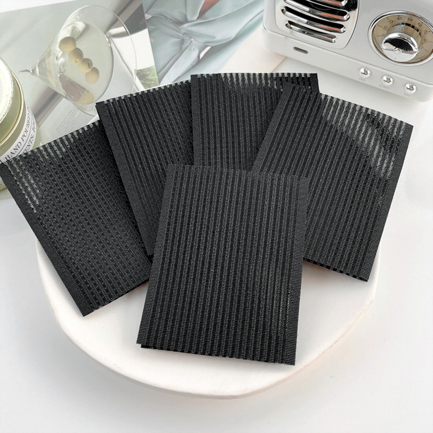 刘海贴魔术贴头发贴毛发碎发整理神器懒人头顶发贴黑色简约粘发帖,淘宝优惠券,粉丝福利购,淘宝优惠卷