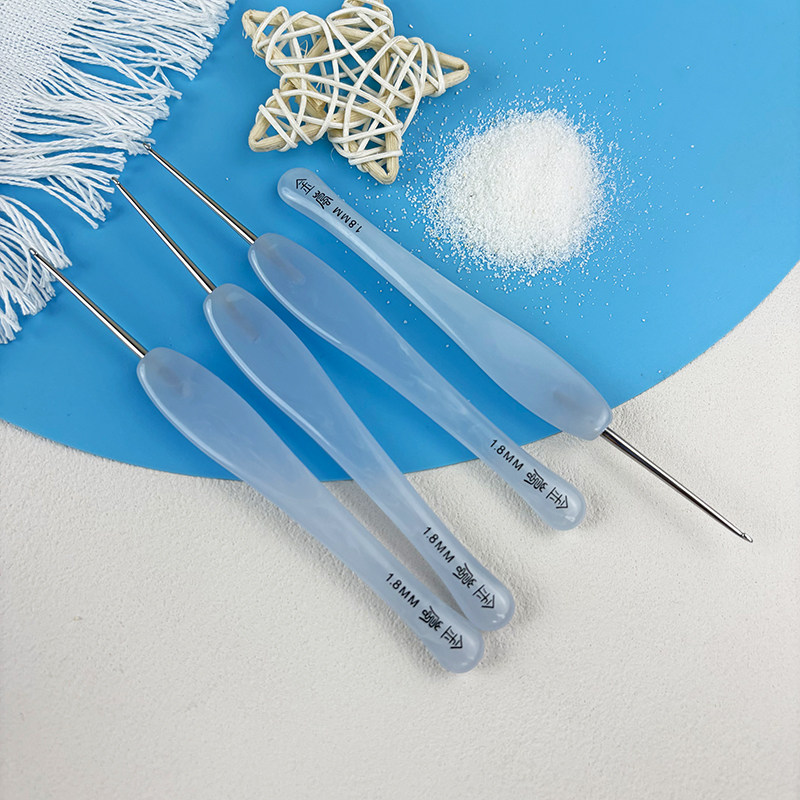 金岚钩针树脂蓝色月华绿色似玉配标准针头手工编织工具不锈钢勾针,淘宝优惠券,粉丝福利购,淘宝优惠卷