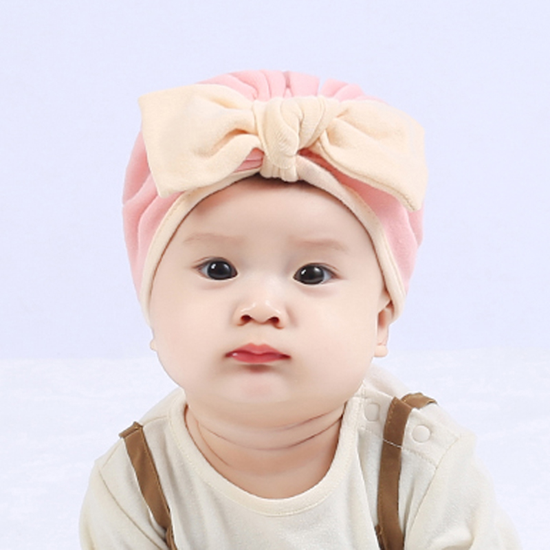 婴儿帽子秋冬季新生儿女宝宝帽子 萌柚兔帽子