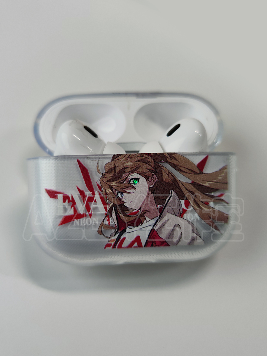 eva福音战士明日香周边创意适用Airpodspro3代无线耳机软壳保护套透明发光软耳机套Pro2防摔米山舞五代四代 - 图1